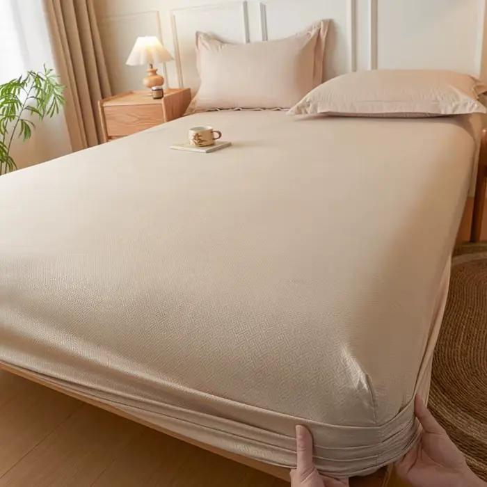 Drap-housse double élastique en microfibre ultra-doux pour matelas