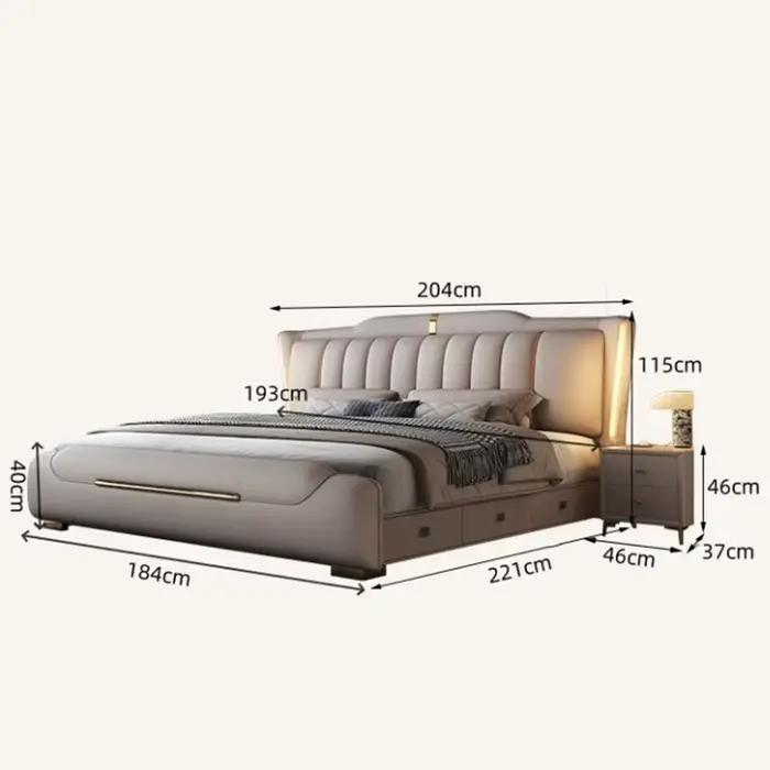 Lit Queen Size Unique rembourré