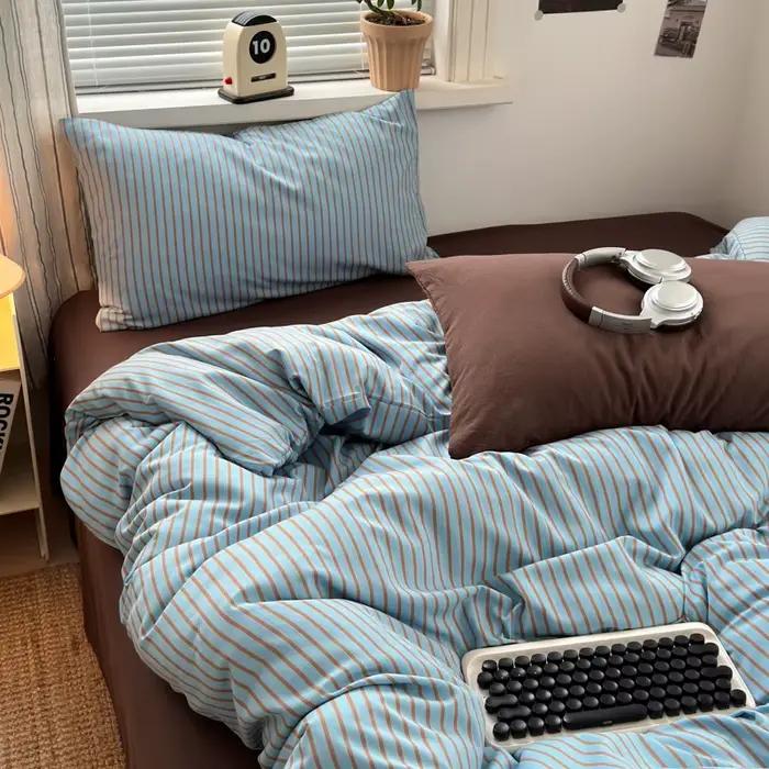 Parure de lit en coton lavé doux