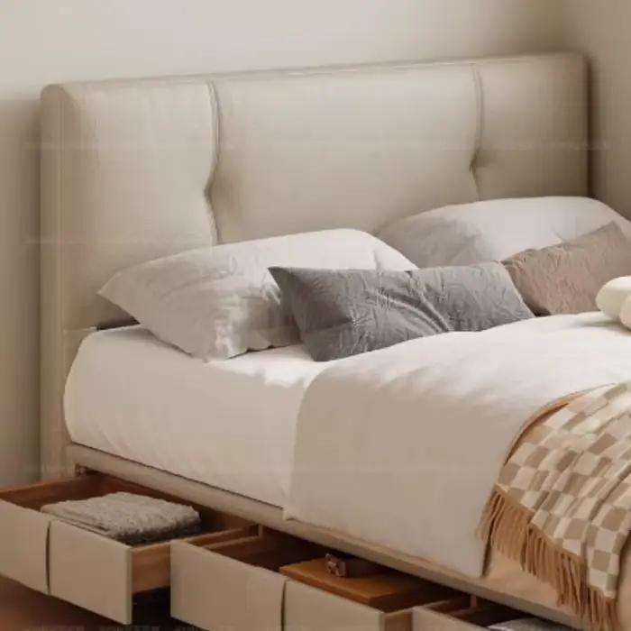 Lit simple avec tiroirs de rangement 135x200cm
