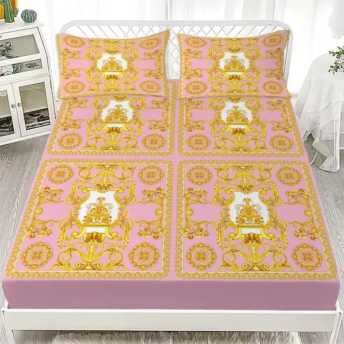 Ensemble de draps-housses à impression numérique de Style moderne de luxe