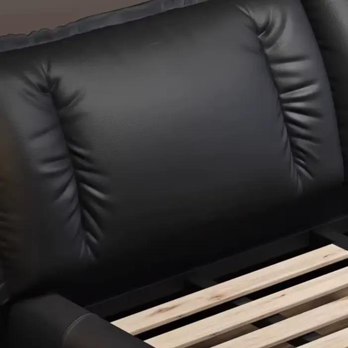 Lit de chambre en cuir pleine fleur