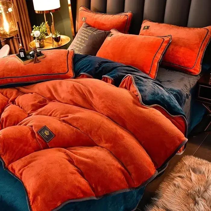 Parure de lit de luxe en molleton de lait ultra-épaisse
