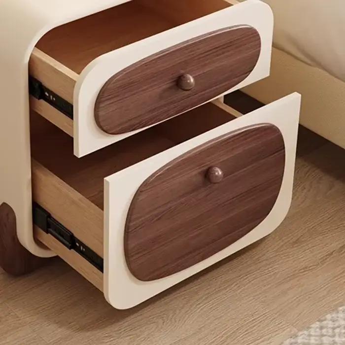 Tables de chevet européennes Kawaii avec tiroirs