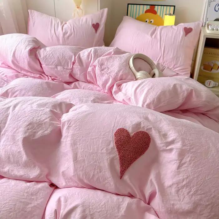 Parure de lit style coréen pour adultes et enfants