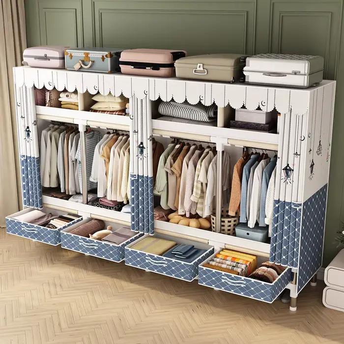 Armoire en tissu pliable Portable surdimensionnée pour chambre à coucher