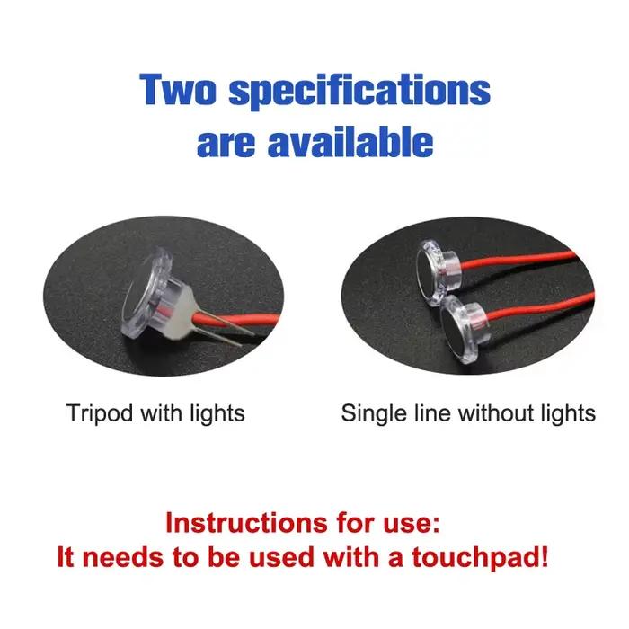 10mm interrupteur tactile chambre lampe de Table de chevet gradation tête