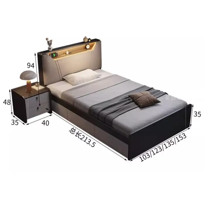 Lits minimalistes esthétiques chambre De luxe cadre nordique lit Unique fantaisie Camas De Matrimonio dortoir meubles accessoires