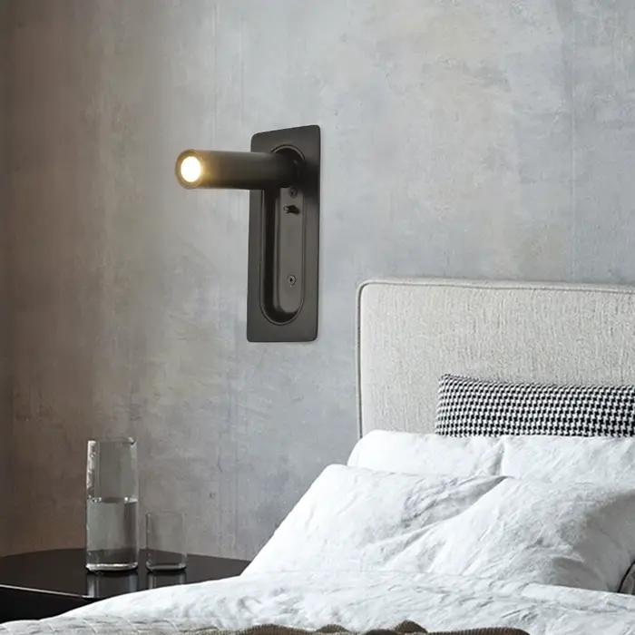 Applique Murale LED Minimaliste Réglable pour Chambre d'Hôtel