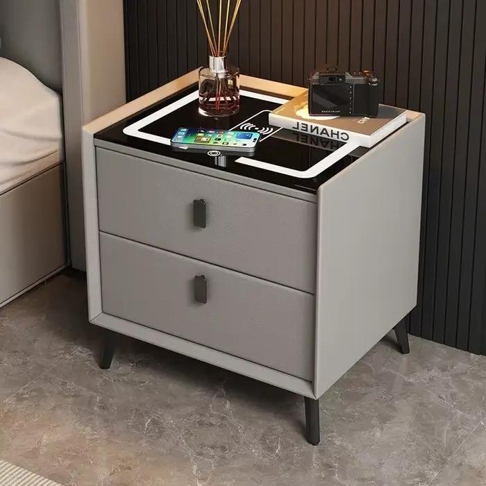 Table de chevet intelligente multifonctionnelle avec chargeur sans fil