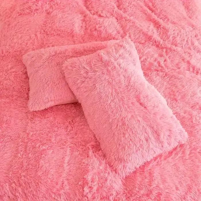 Ensemble de housse de couette en peluche luxueuse 3/4 pièces – Literie confortable et douce