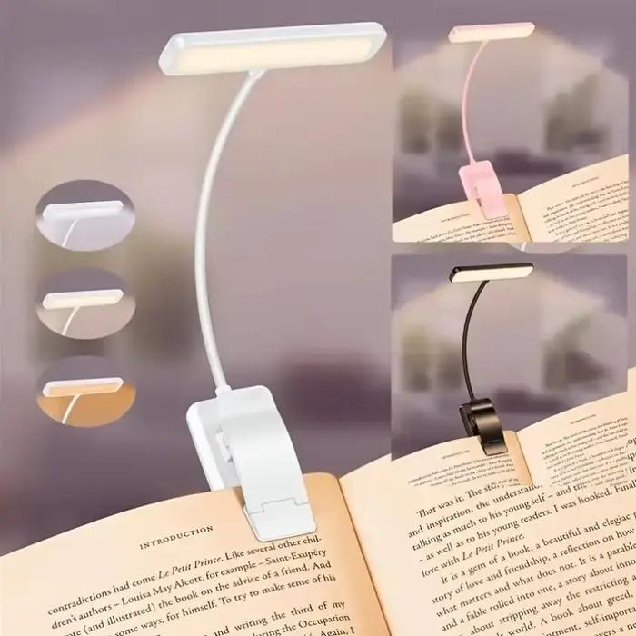 Lampe de lecture de nuit portable flexible et facile à clipser