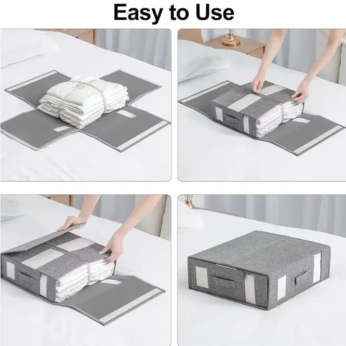 Boîte de Rangement pour Drap de Lit avec Poignée