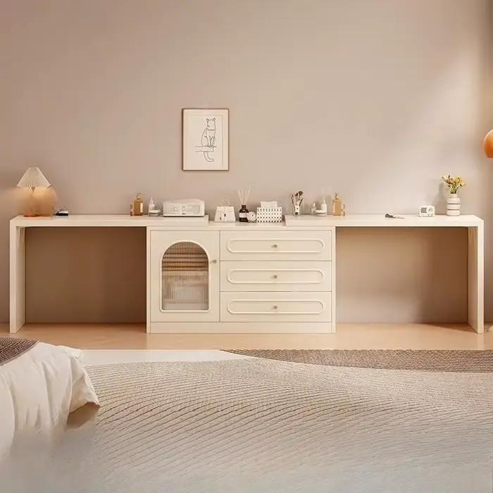 Miroir jaune coiffeuse industrielle filles moderne chambre