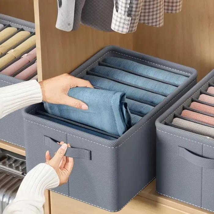 Organisateur de vêtements : Boîte de rangement pour pantalons