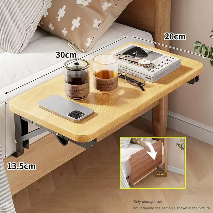 Table de chevet pliable avec plateau organisateur