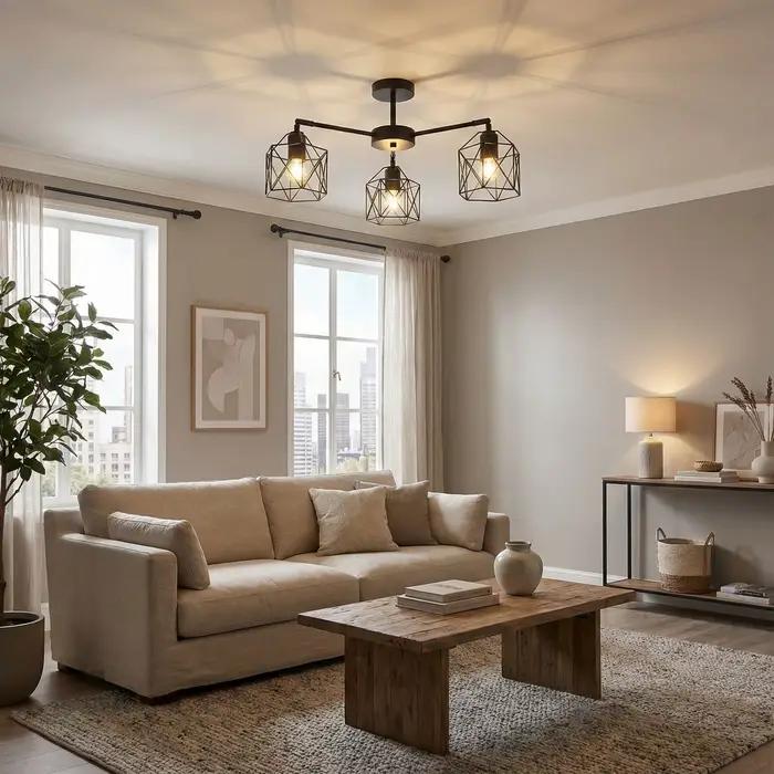 Luminaires en fer noir style loft vintage