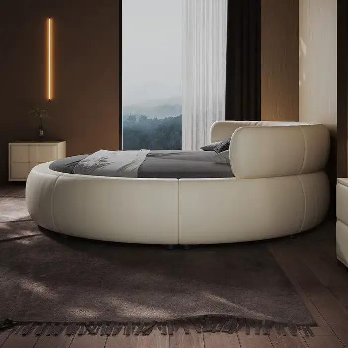 Lit King Size Nordique Noir Sans Matelas