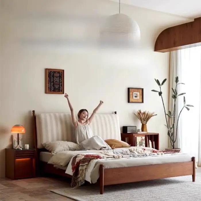 Cadres de lit en bois de Style chinois, tête de lit Double, plate-forme de lit haute, Letto Gonfiabile Matrimoniale, meubles de chambre à coucher