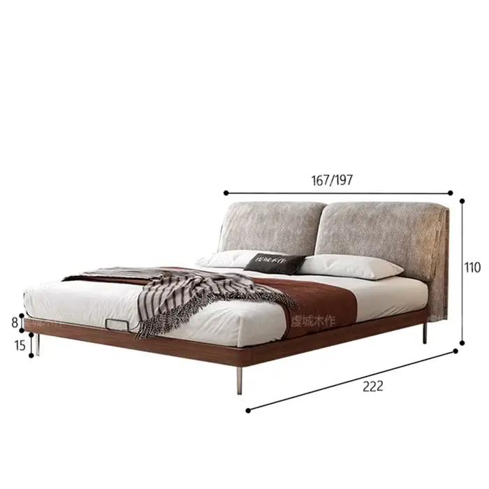 Cadres De lit rembourrés en bois plate-forme pleine taille tête De lit moderne dormir Cama De Lujo Para dortoir meubles De chambre