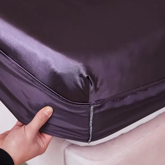 Drap-housse en Satin, couleur unie
