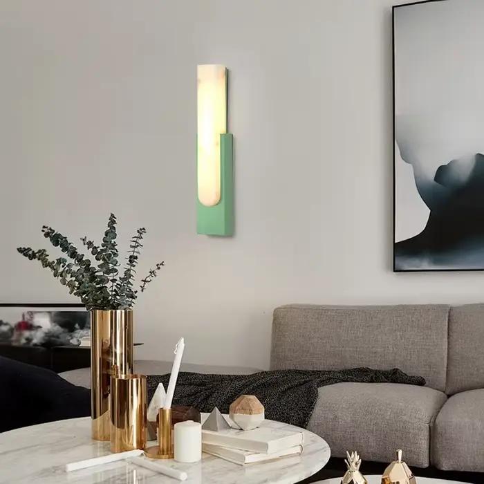 Applique murale LED en marbre doré de luxe