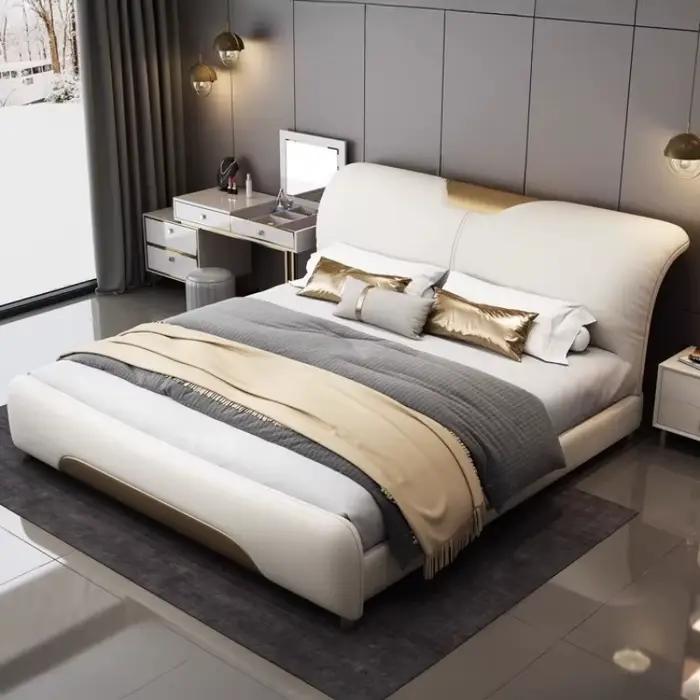 Lits nordiques de mariage design moderne minimaliste Massage