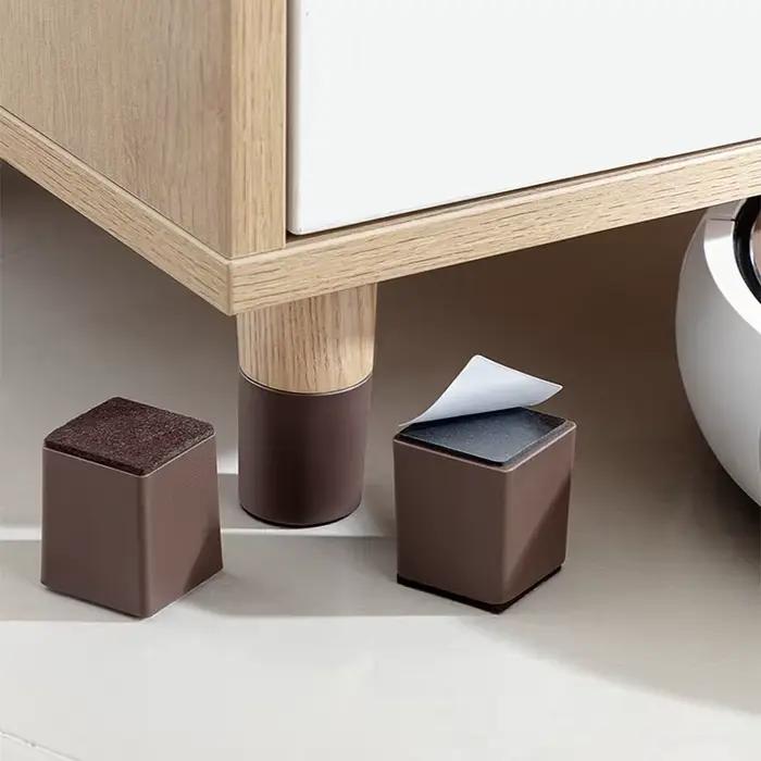 4 pièces meubles en métal pieds jambe lit rehausseurs coussinets de rehaussement carré Table ronde chaise bureau canapé Riser sol protecteur ascenseur