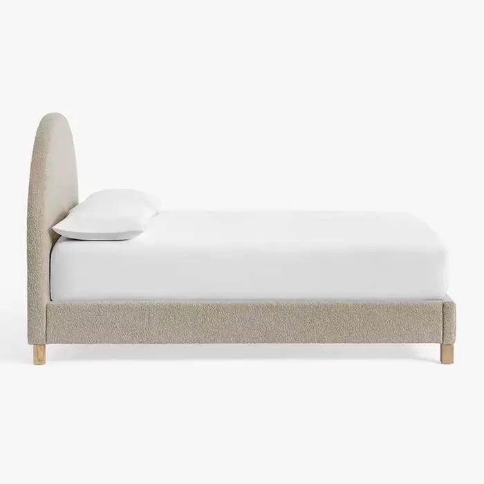 Chambre à coucher minimaliste lits de luxe fantaisie Queen Size cadre lit tables de nuit rembourré Letto Matrimoniale meubles accessoires