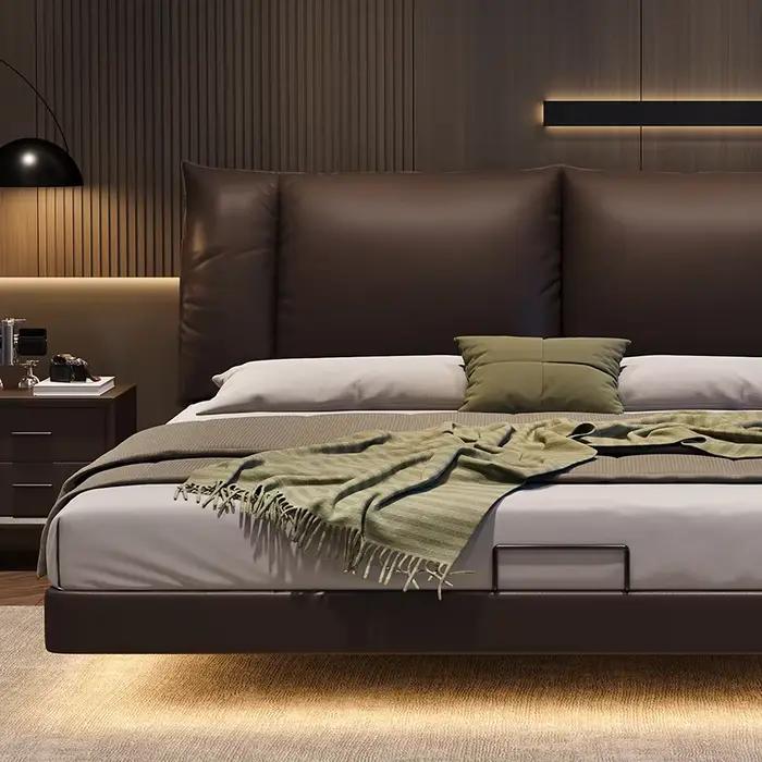 Lit Double en cuir Composite 180x200cm