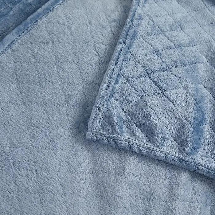 Couverture en flanelle de couleur unie