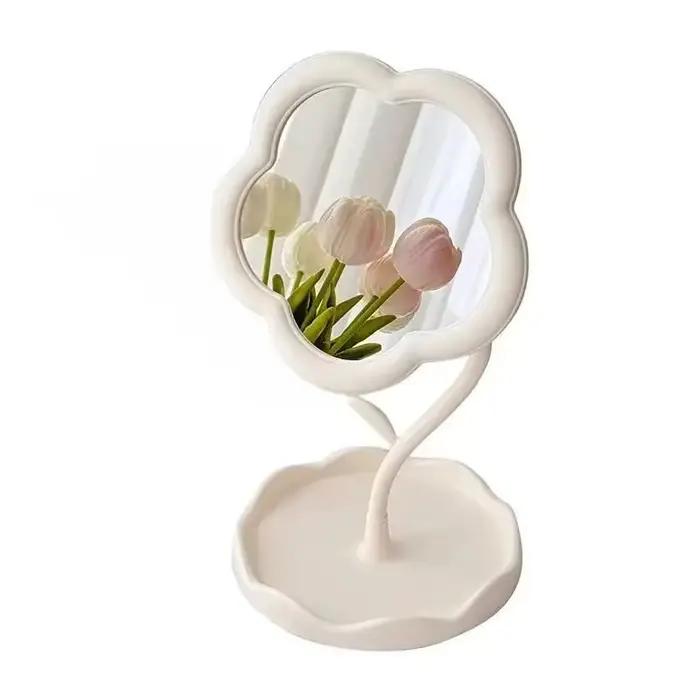 Miroir de bureau miroirs à fleurs dortoir créatif