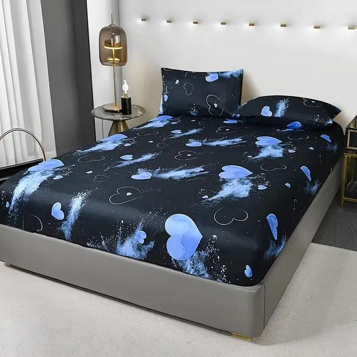Drap-housse en microfibre imprimé léopard sauvage – Confort