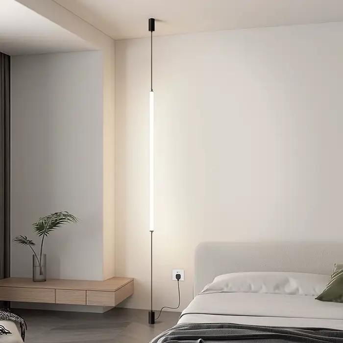 Italie Design chambre chevet LED lampadaires acrylique appliques longue ligne lumière moderne noir hôtel salon LED lampadaire maison