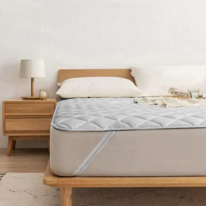 Protège-matelas à ultrasons, housse lavable avec bande élastique