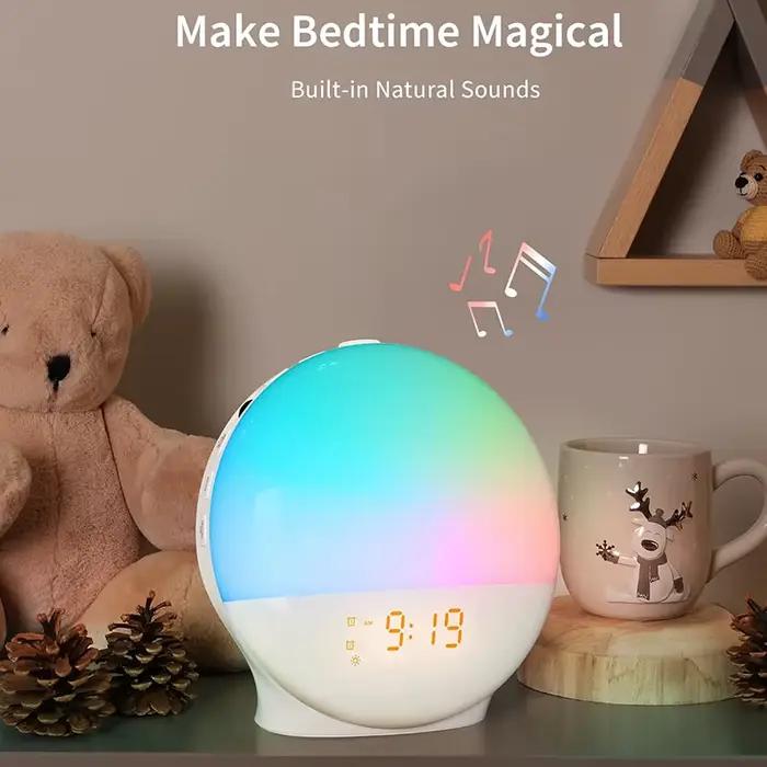 Réveil lumineux avec Simulation de coucher de soleil