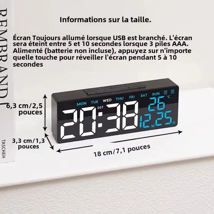 Réveil numérique alimenté par USB