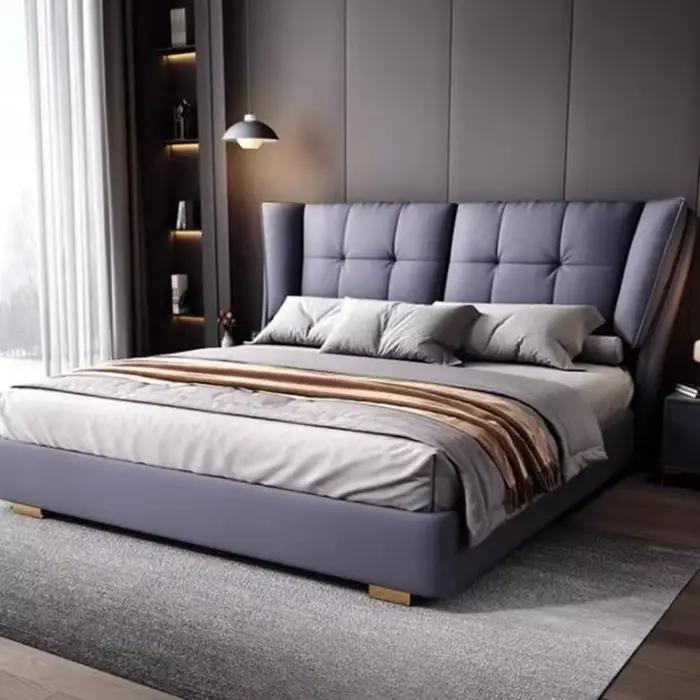 Tête de lit design nordique unique avec support de jambe de lit