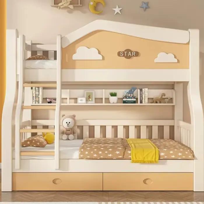 Lit superposé de luxe en bois avec cadre