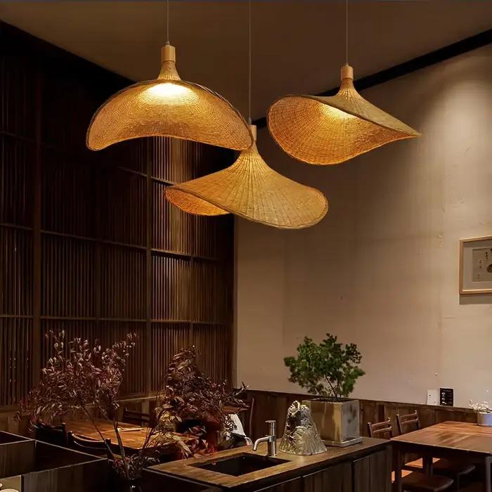 Lampe suspendue en bambou