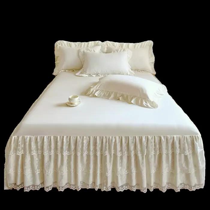 Maison exquise européenne dentelle douce respirant couvre-lit