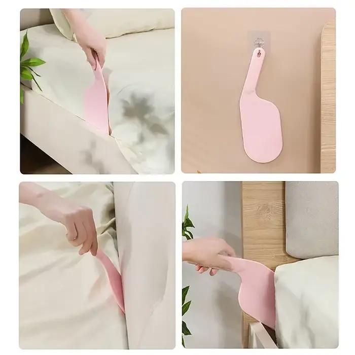 Outil d'aide au changement de drap de lit