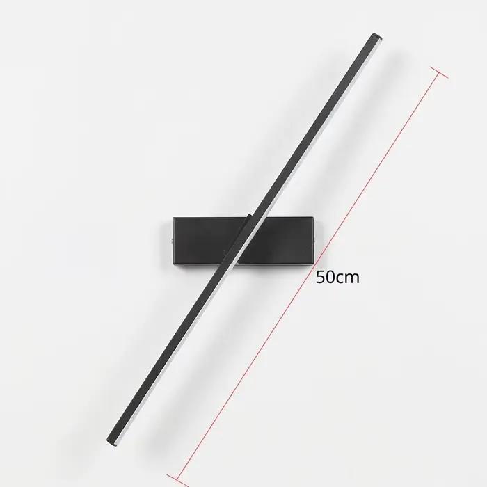 Applique murale de chevet de chambre à coucher 330 ° Angle de lumière réglable rotatif intérieur mur LED lampe Simple luminaire en aluminium AC90-160V