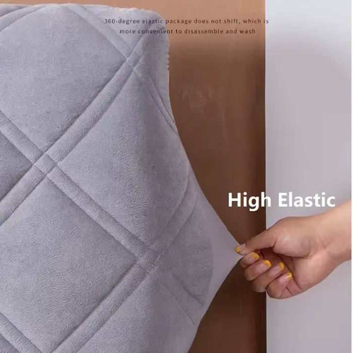 Housse de tête de lit matelassée en velours de haute qualité