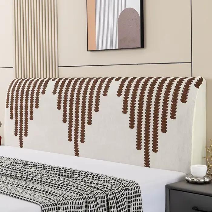 Housse de tête de lit complète en Chenille de Style nordique