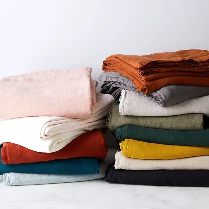 Drap de lit en lin pur 100%