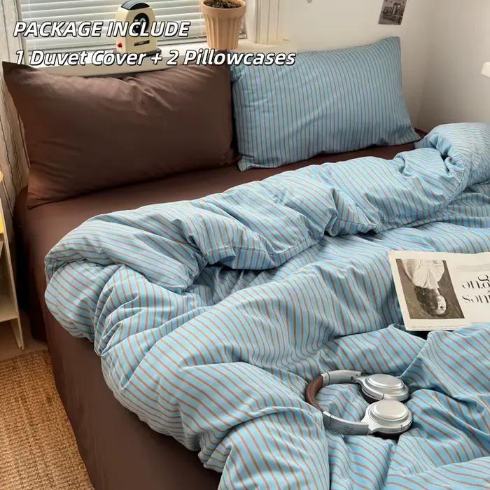 Parure de lit en coton lavé doux