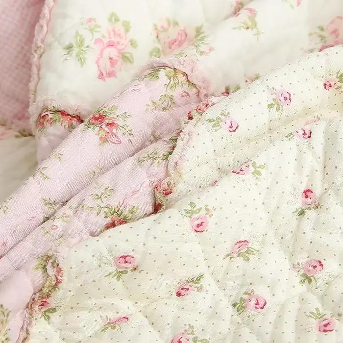 Couverture de couette en coton à fleurs