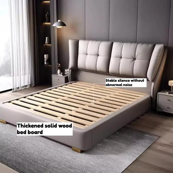 Tête de lit design nordique unique avec support de jambe de lit