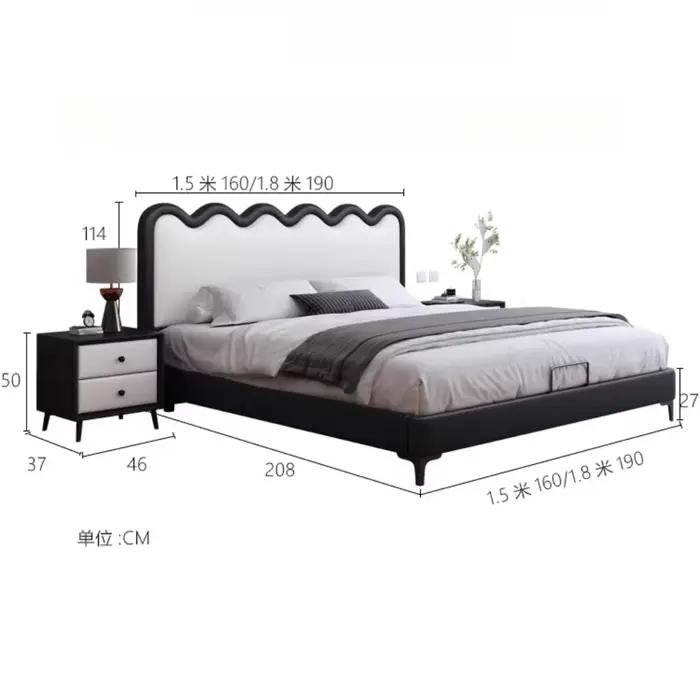 Lit Double de luxe nordique moderne